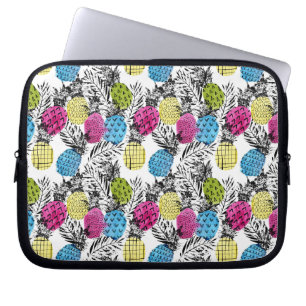 Funda Para Portátil Piñas y hojas de palma del arte pop