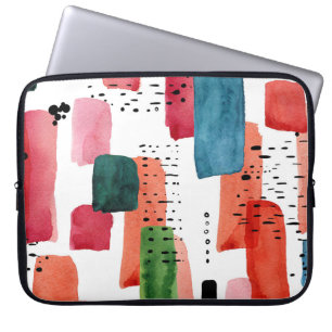 Funda Para Portátil Pincel de doodle: azul Naranja