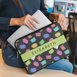 Funda Para Portátil Pincel de pintura, pinceladas de pincel coloridas,