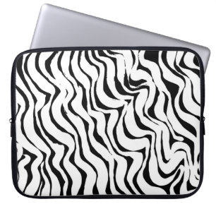 Funda Para Portátil Pincel patrón de grunge. Vintage blanco y negro. a