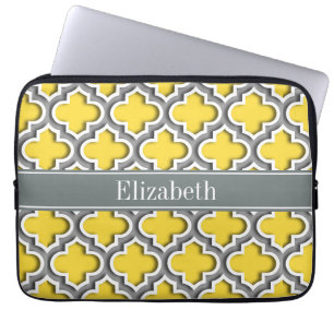 Funda Para Portátil Pineapple Dk Gray Marroquí #5DS Nombre Char Monogr