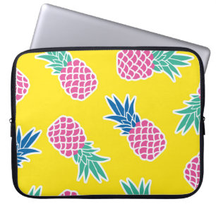 Funda Para Portátil Pineapple Frenzy: Personalizado brillante Vintage.