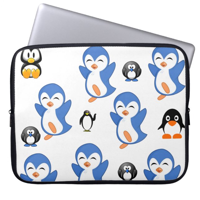 Funda Para Portátil Pingüino de manga para portátiles (Frente)