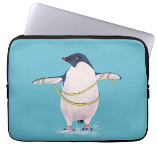 Funda Para Portátil Pingüino Grasa Sobre El Ave Gracioso De La Dieta