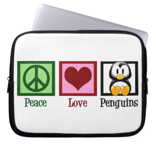 Funda Para Portátil Pingüinos de amor por la paz
