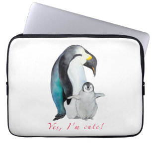 Funda Para Portátil Pingüinos emperadores de acuarela cutánea