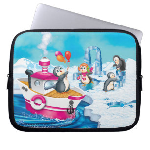 Funda Para Portátil pingüinos en la Antártida