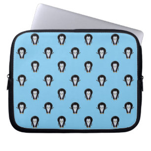 Funda Para Portátil Pingüinos lindos sobre azul de invierno