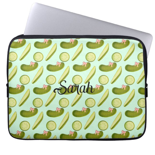 Funda Para Portátil Pink Bow Pickles (Frente)
