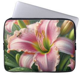 Funda Para Portátil Pink Daylily Floral