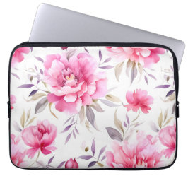 Funda Para Portátil Pink Peony Floral