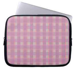 Funda Para Portátil Pink Plaid Laptop Sleeves Protector