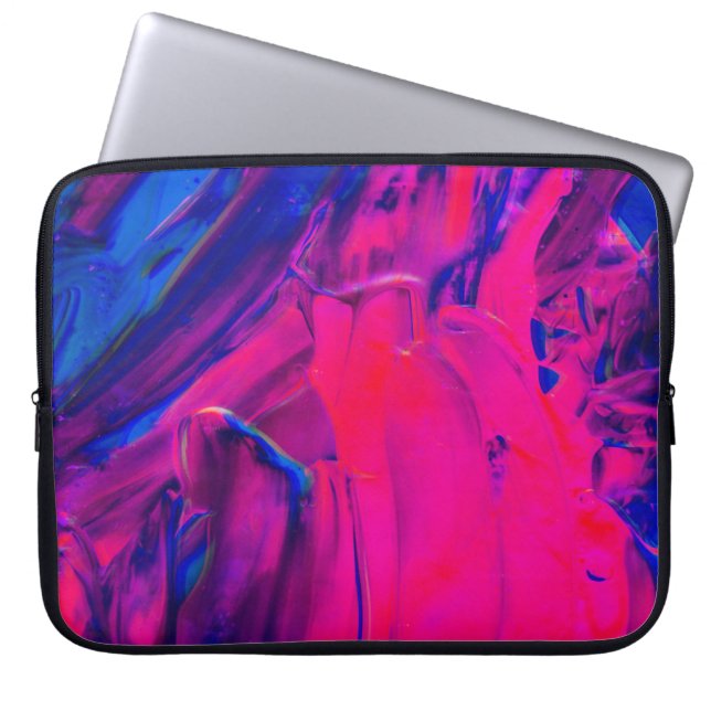 Funda Para Portátil Pink, Purple and Blue Acrylic Painting (Frente)