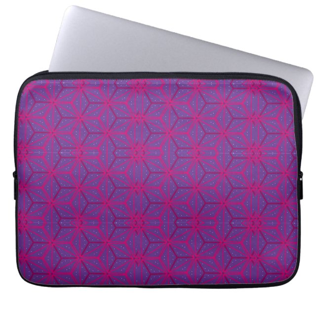 Funda Para Portátil Pink retro geometric pattern  (Frente)