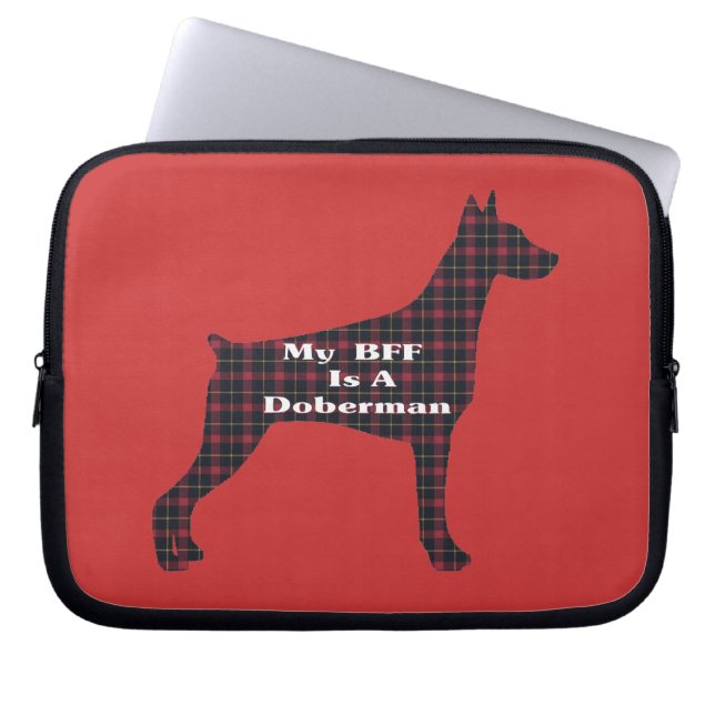 Funda Para Portátil Pinscher BFF del Doberman (Frente)