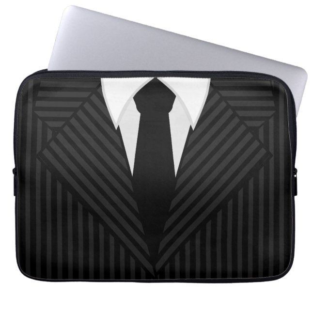 Funda Para Portátil Pinstripe Suit y Atar Mangas para Portátiles Guay  (Frente)