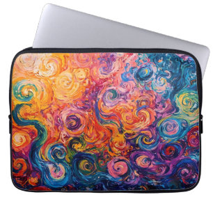 Funda Para Portátil Pintado de aceite de Swichedelic Swirls