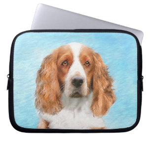 Funda Para Portátil Pintado español de Springer galesa - Arte de perro