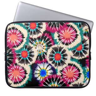 Funda Para Portátil Pintado manual Resumen de color de agua Shibori si