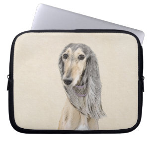 Funda Para Portátil Pintado Saluki (Amanecer) - Arte Perro Original Cu