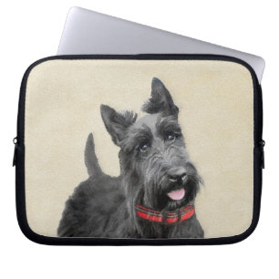 Funda Para Portátil Pintado Terrier Escocés - Arte Perro Original