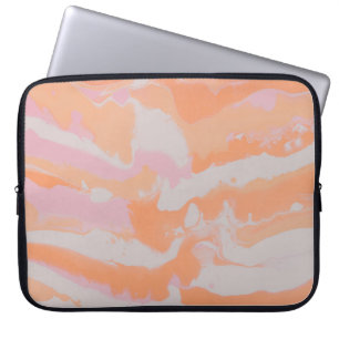 FUNDA PARA PORTÁTIL PINTURA ABSTRACTA AZUL Y BLANCA 2