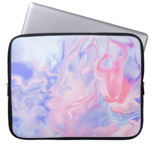 FUNDA PARA PORTÁTIL PINTURA ABSTRACTA AZUL Y BLANCA 5
