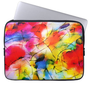 Funda Para Portátil Pintura abstracta con colores arcoiris