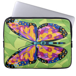 Funda Para Portátil Pintura abstracta de mariposa