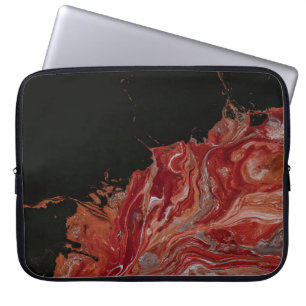 Funda Para Portátil Pintura abstracta en rojo y blanco