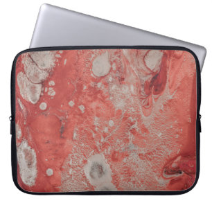 Funda Para Portátil Pintura abstracta en rojo y blanco