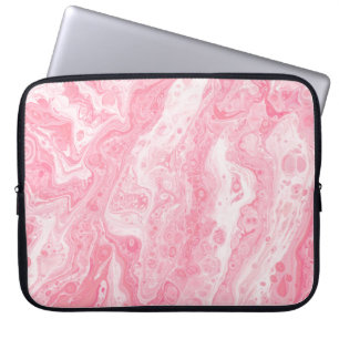FUNDA PARA PORTÁTIL PINTURA ABSTRACTA EN ROSA Y BLANCA1