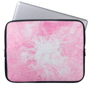 FUNDA PARA PORTÁTIL PINTURA ABSTRACTA EN ROSA Y BLANCA3