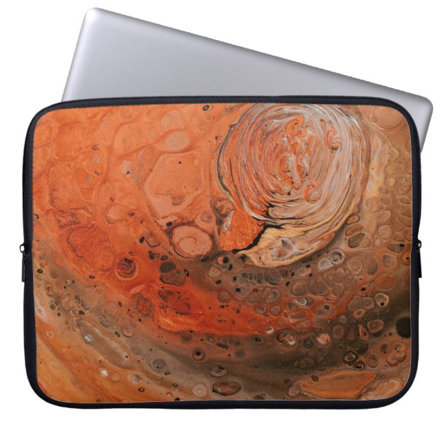 Funda Para Portátil pintura abstracta naranja (Frente)