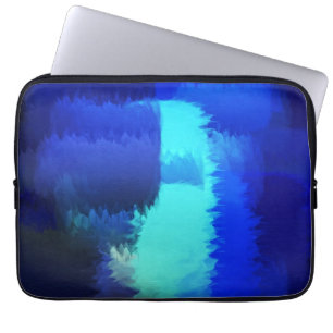 Funda Para Portátil Pintura abstracta Resumen azul del artículo 21
