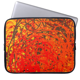 Funda Para Portátil Pintura abstracta sobre lienzo. La mano hizo arte.