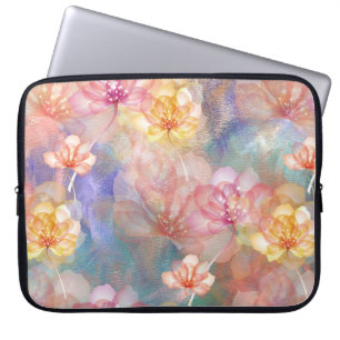 Funda Para Portátil Pintura abstracta y flores