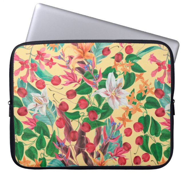 Funda Para Portátil Pintura acuarela sin fisuras con beltismo (Frente)