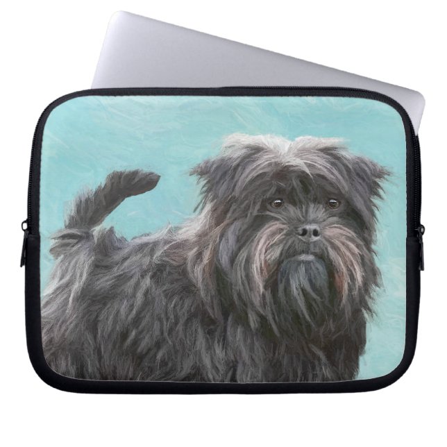 Funda Para Portátil Pintura Affenpinscher - Arte Perro Original Cuto (Frente)
