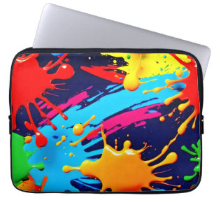 Funda Para Portátil Pintura animada de neón en expresión fluida