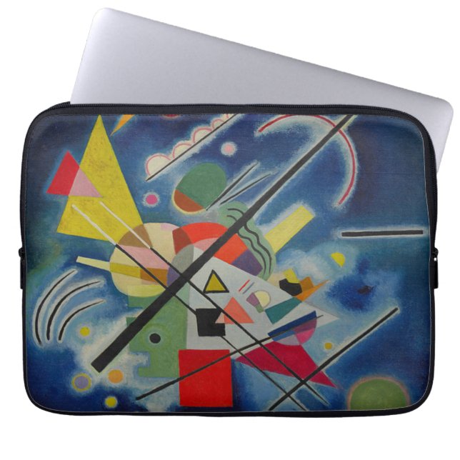 Funda Para Portátil Pintura azul de Kandinsky Arte abstracto (Frente)