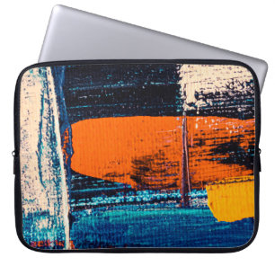 Funda Para Portátil Pintura azul, roja y blanca