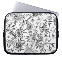 Funda Para Portátil Pintura botánica floral de acuarela Chinoiserie