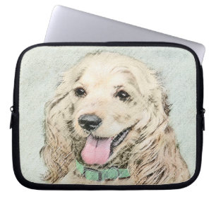 Funda Para Portátil Pintura Buff de Cocker Spaniel - Arte Perro Origin