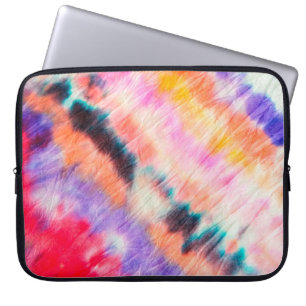 Funda Para Portátil Pintura De Arte Sucio Azul. Textura de tintes. Púr
