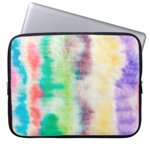 Funda Para Portátil Pintura de arte sucio negro. Patrón Shibori. Pince