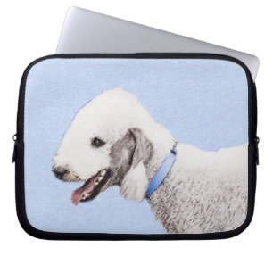 Funda Para Portátil Pintura de Bedlington Terrier - Original Perro Art