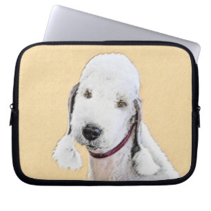Funda Para Portátil Pintura de Bedlington Terrier - Original Perro Art
