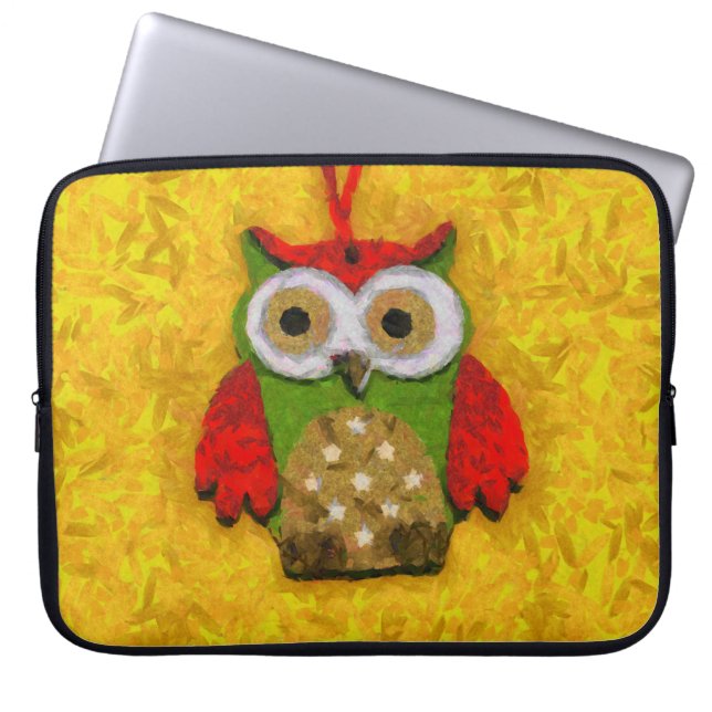 Funda Para Portátil Pintura de búho (Frente)