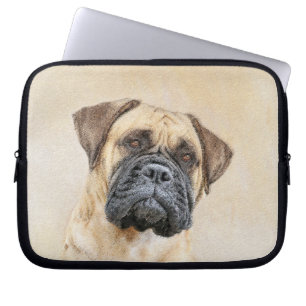 Funda Para Portátil Pintura de Bullmastiff - Arte de Perro Original.